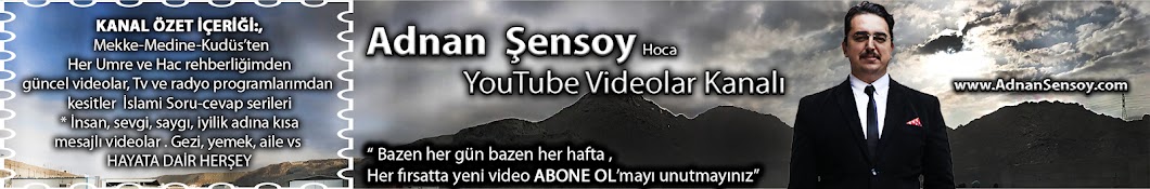 Adnan Åžensoy Hoca Videolar KanalÄ± - ABONE OLUNUZ Avatar canale YouTube 