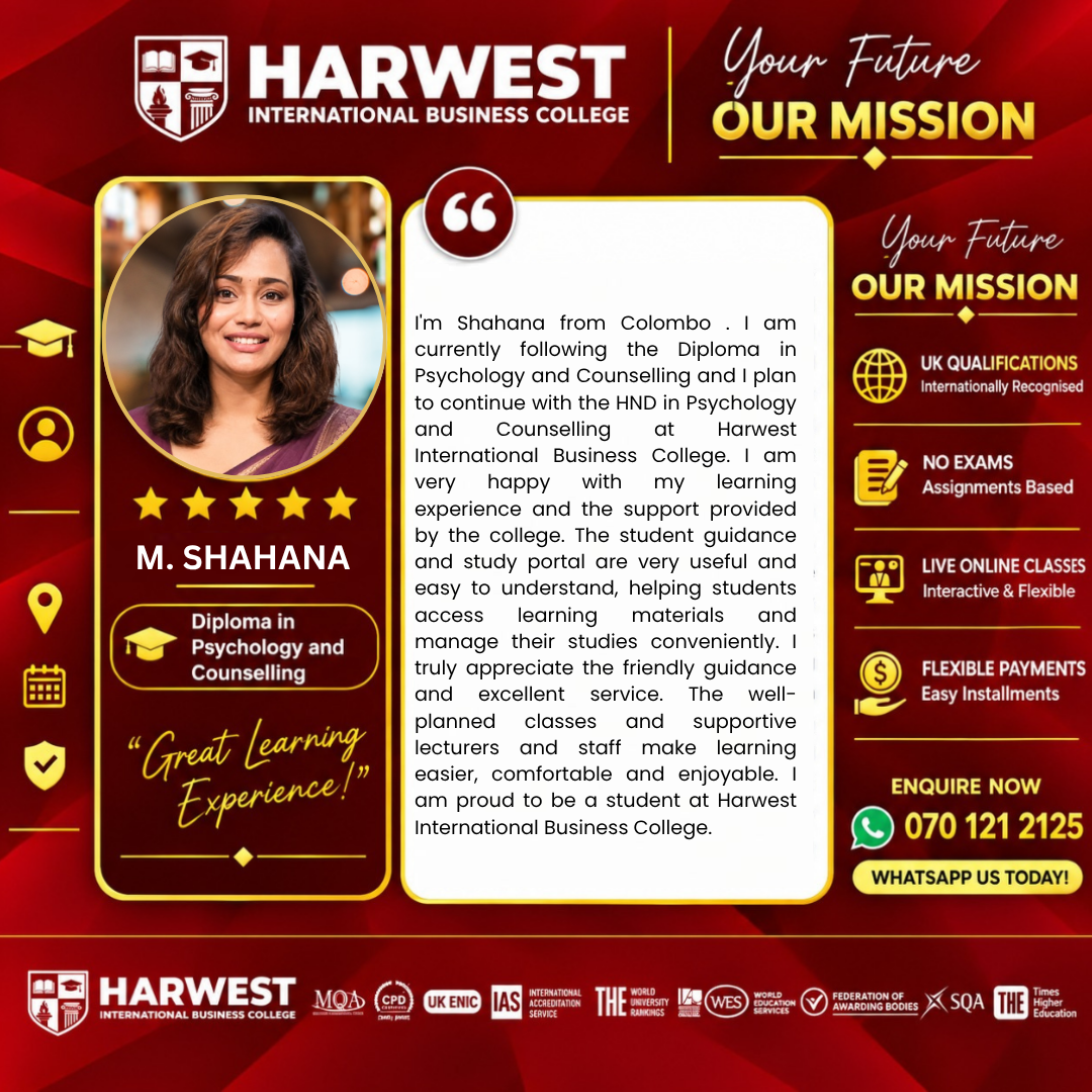 STUDENT SUCCESS STORY | PSYCHOLOGY AND COUNSELLING 