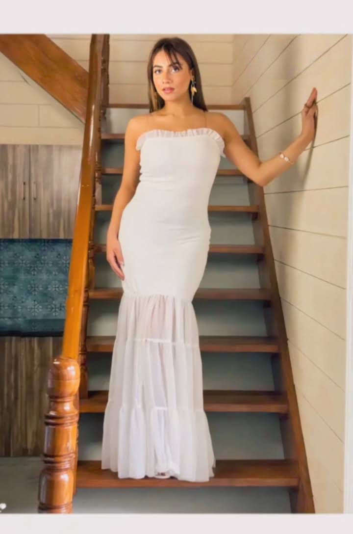 meesho dresses party wear Women Fashion Floral Printed Fit and Flare Maxi Dresses Party Wear With  Affordable Price
