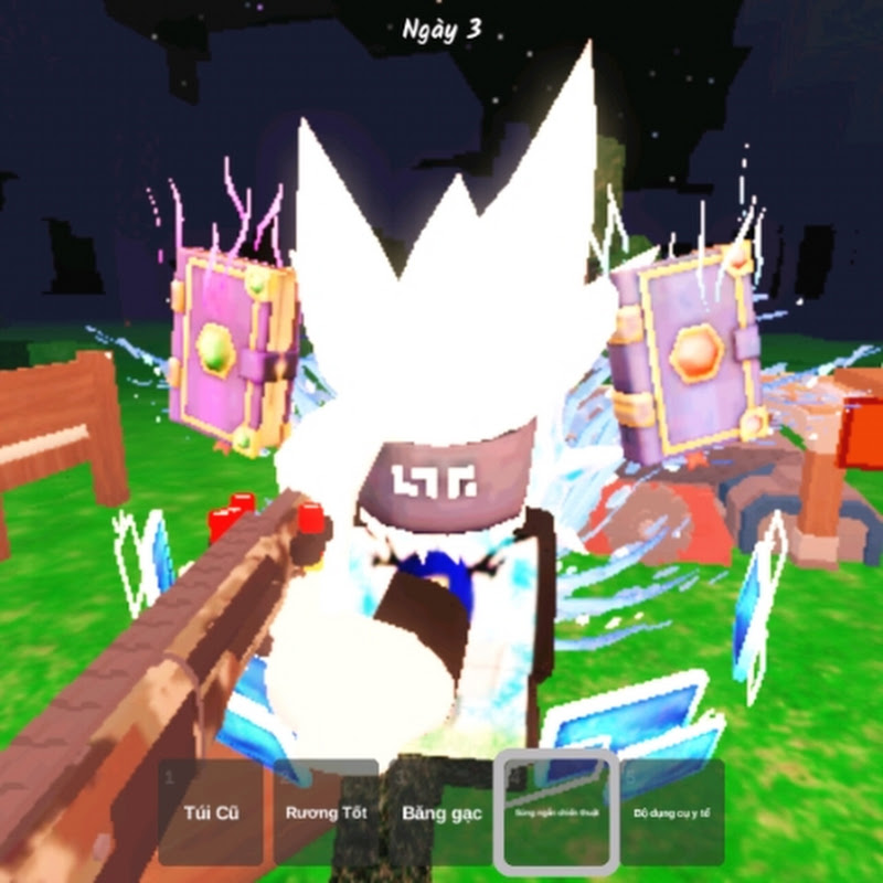 Duy vui vẻ chơi roblox