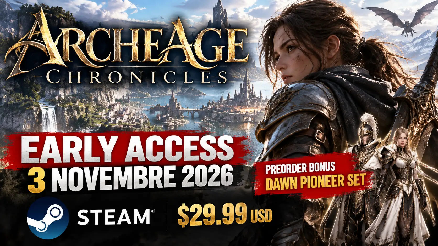 ArcheAge Chronicles arriva in Early Access su Steam il 3 novembre