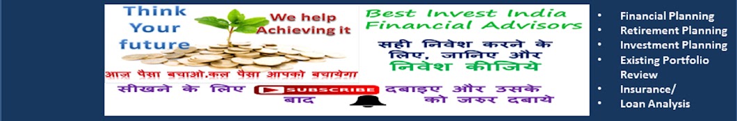 Best Invest India Financial Advisors Avatar de canal de YouTube