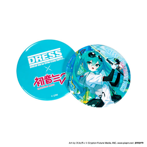 初音ミク×DRESS オリジナル缶バッジ2種セット（オフィシャルWEB限定