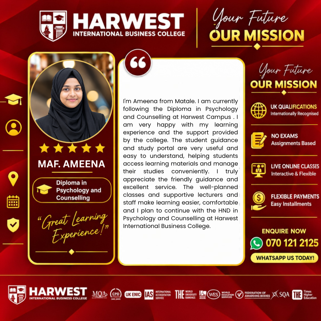 STUDENT SUCCESS STORY | PSYCHOLOGY AND COUNSELLING 