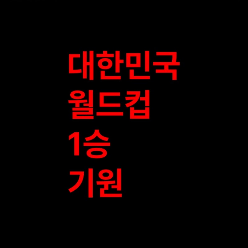 대한민국 월드컵 1승 기원