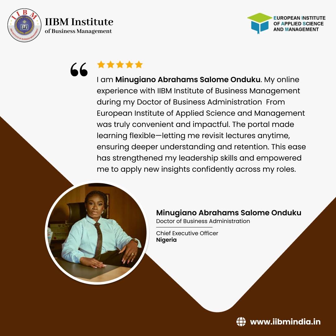 Post from IIBM Institute of Business Management