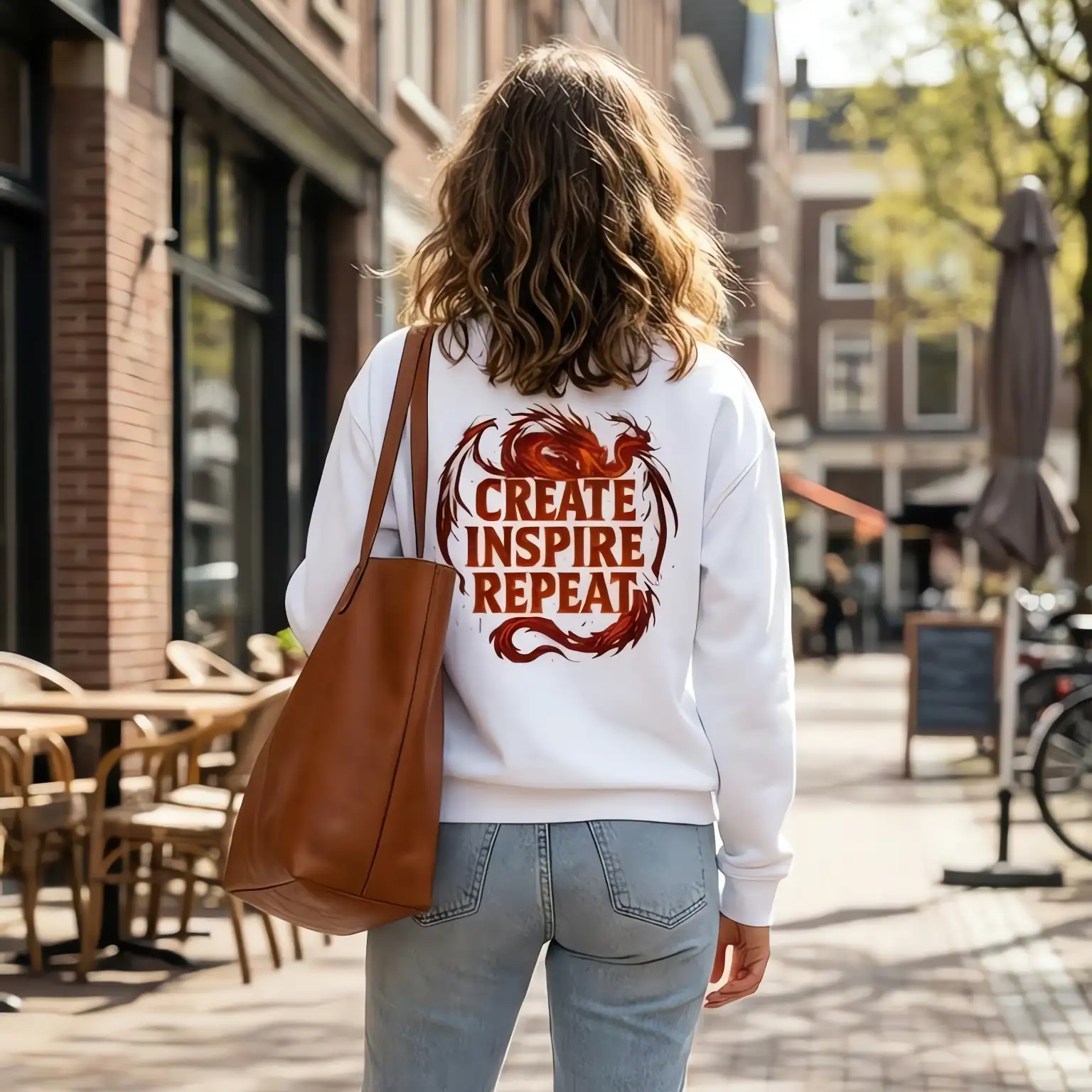 Create Inspire Repeat Dragon Sweatshirt