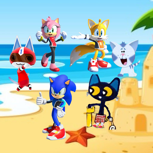 🌀Pete the kitty Team Sonic plush TV🌀