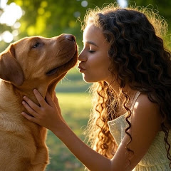 real dog kiss funny 
