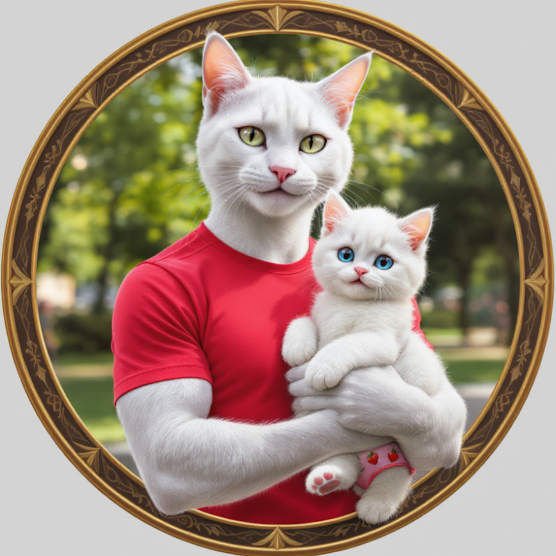 Papa Cat & Snowy