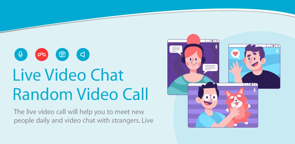 Strangers talk video call to Video Chat