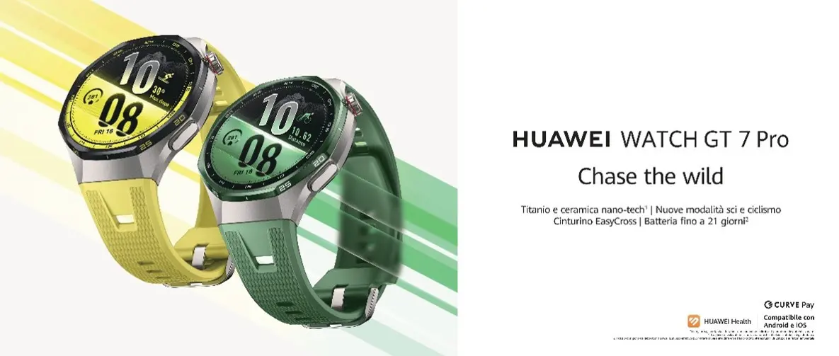 HUAWEI WATCH GT 7: sport, sci, ciclismo e autonomia fino a 21 giorni