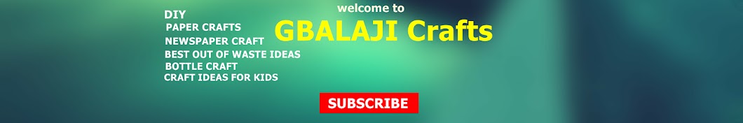 GBalaji Crafts YouTube channel avatar