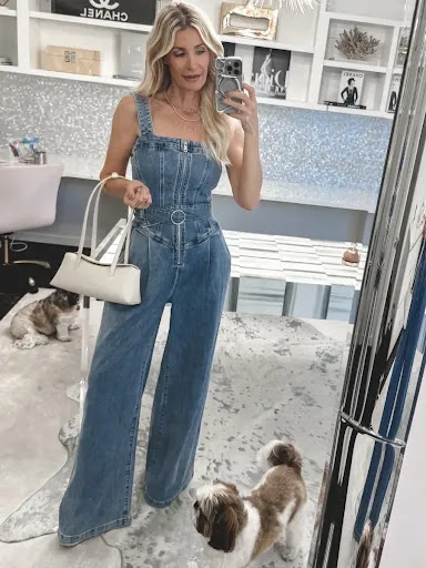 andmary ♡ Nicola ribbon denim allinone YouTube