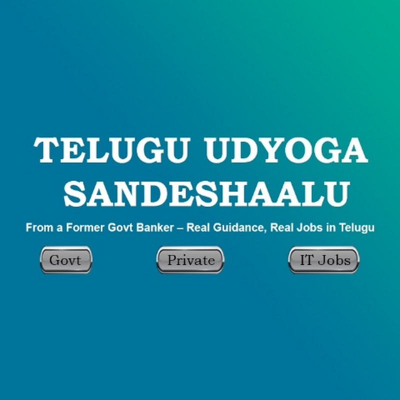 Telugu Udyoga Sandeshaalu