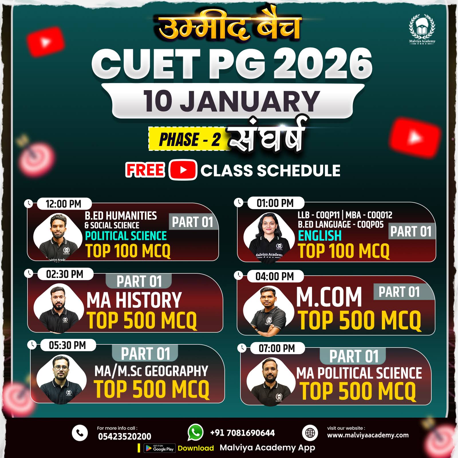 Post from CUET PG Malviya Academy