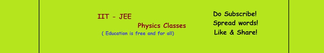 IIT-JEE Physics Classes YouTube kanalı avatarı