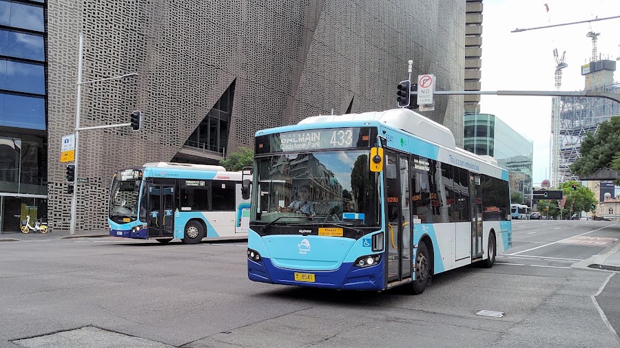 Transit Systems buses on Broadway (November 2025)