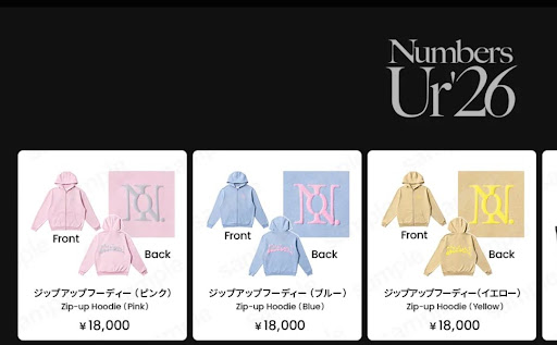 ジップアップフーディー ブルー 新品未使用 Number_i ファンミ