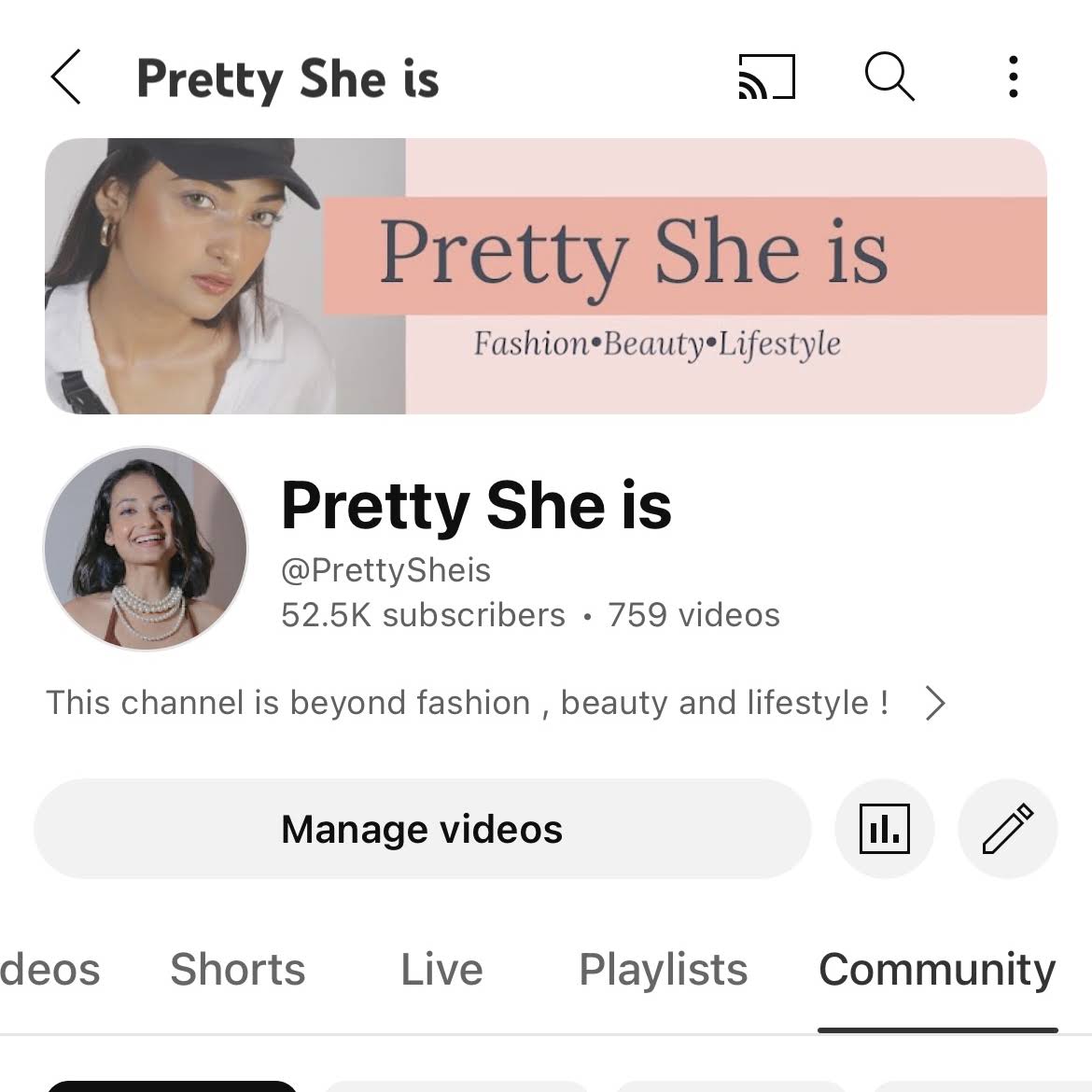 Post from Pretty She is
