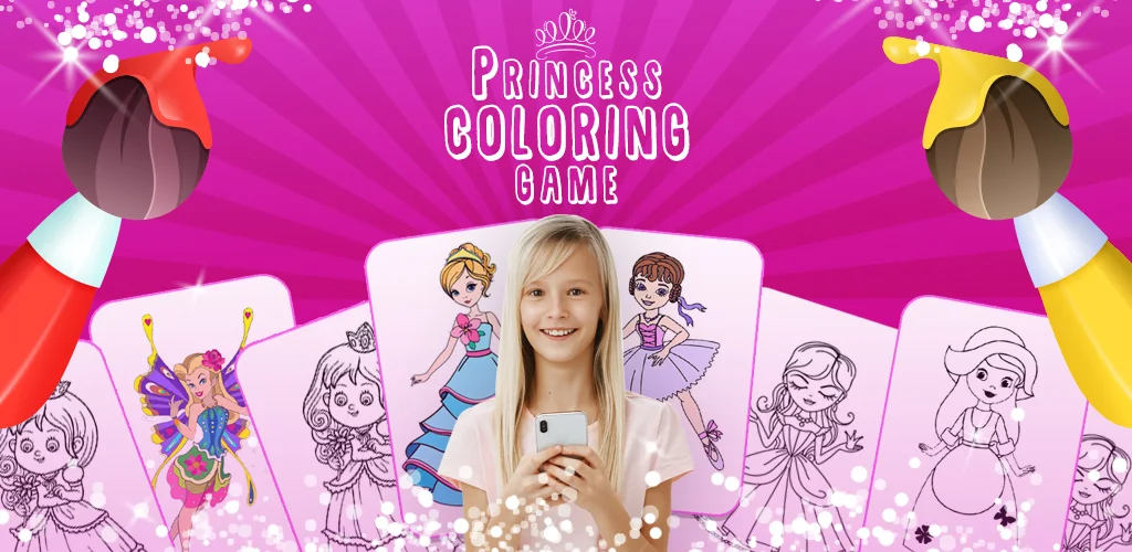 Download Princess Coloring Book Glitter Game Apk Download Kidzyworld