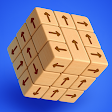 Tap 3D Wood block away icon