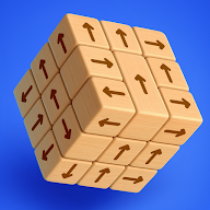 Tap 3D Wood block away icon