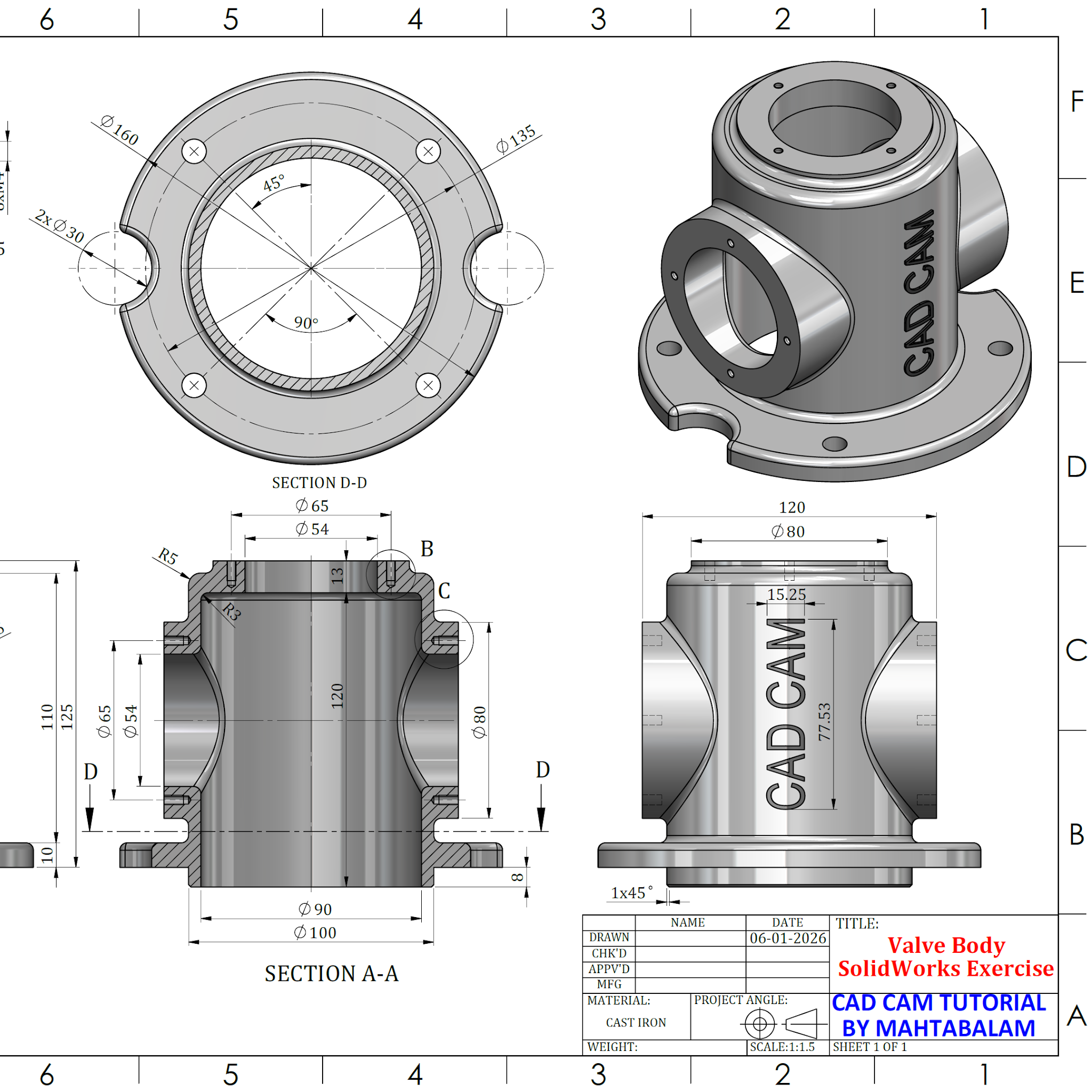 Post from CAD CAM TUTORIAL BY MAHTABALAM