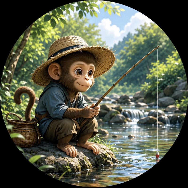 Monkey Fishing🎣🐟