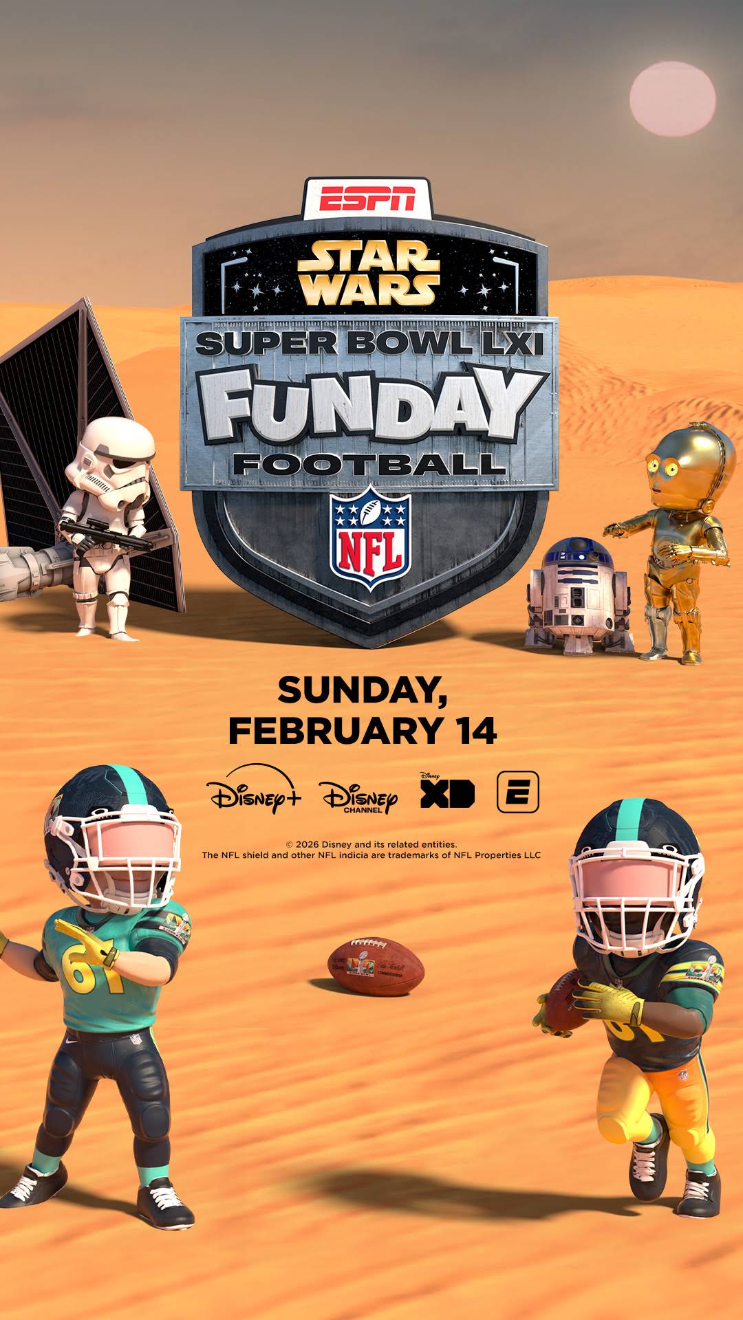 Disney dan Lucasfilm mengumumkan acara Star Wars Funday Football