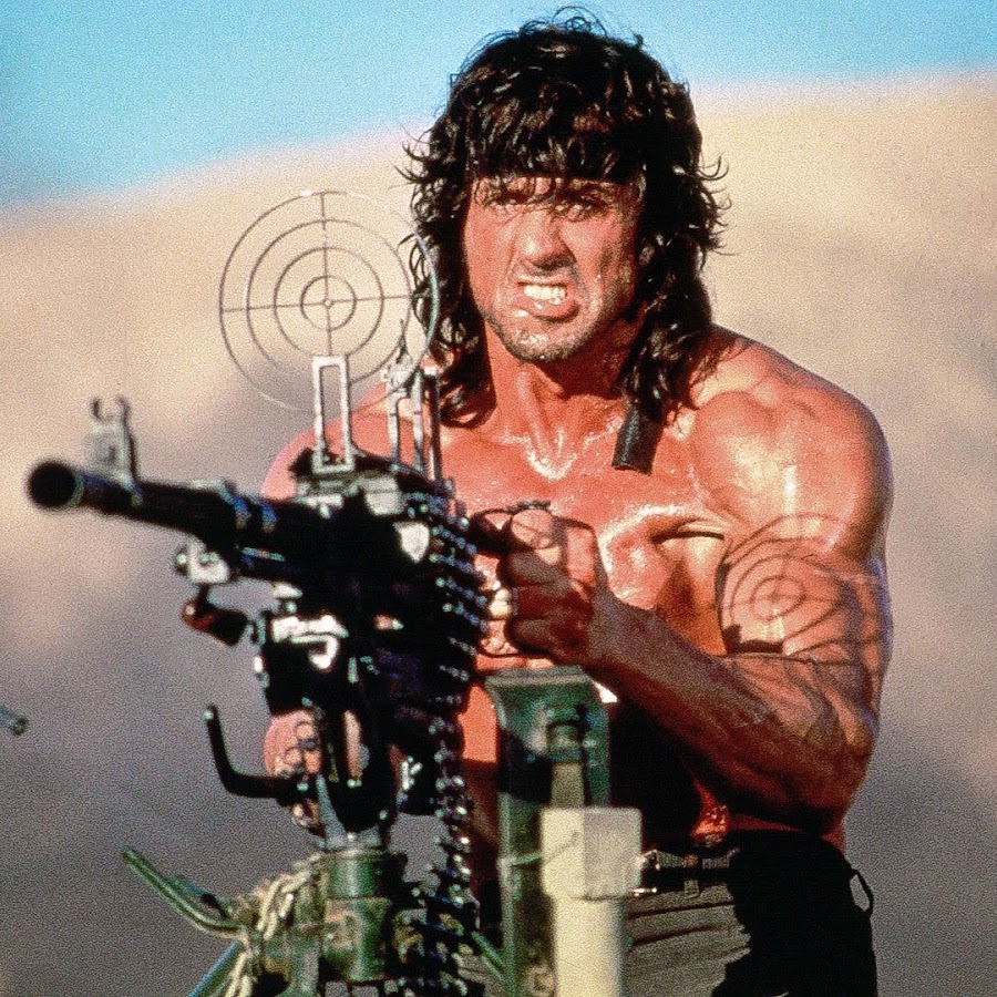 Картинки рэмбо с пулеметом