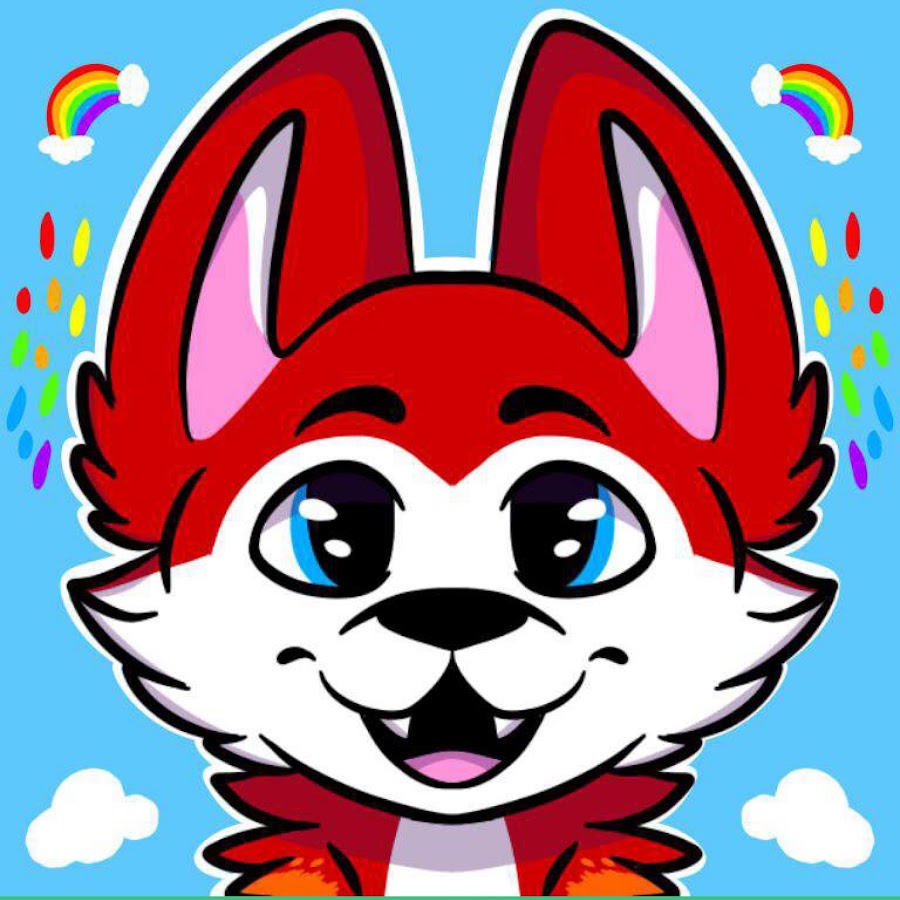 The rainbow husky YouTube channel avatar
