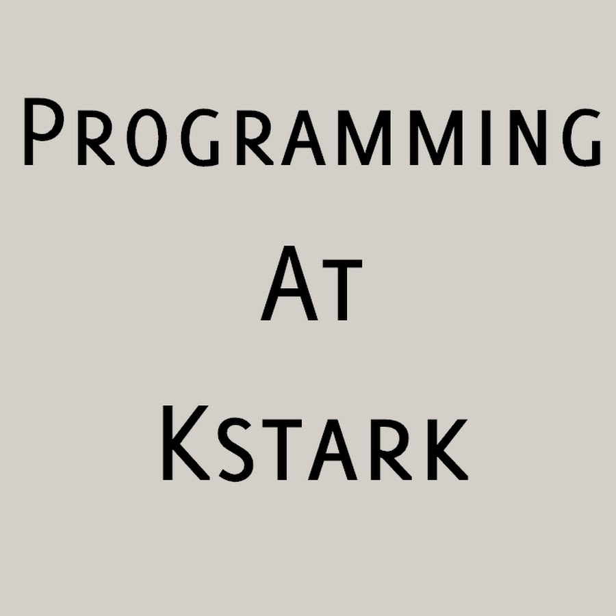 Programming At Kstark YouTube kanalı avatarı