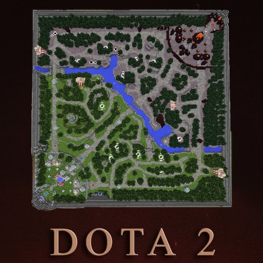 Майнкрафт dota. Мини карта доты 2.