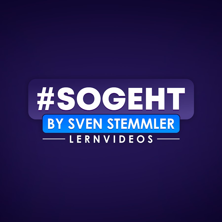 #Sogeht by Sven Stemmler YouTube 频道头像