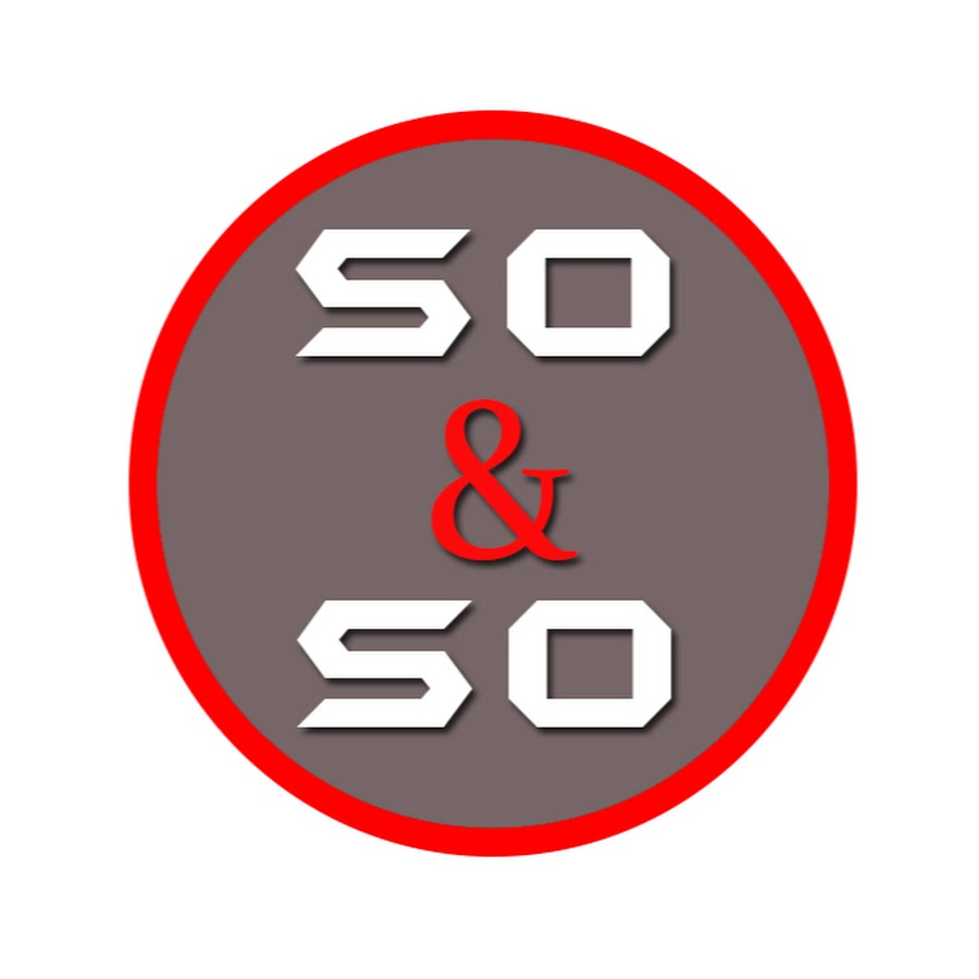 so & so YouTube channel avatar