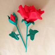 折り紙 バラの葉 茎 ガク 簡単な折り方 Niceno1 Origami Roses Leaves Stem Sepals Tutorial Youtube