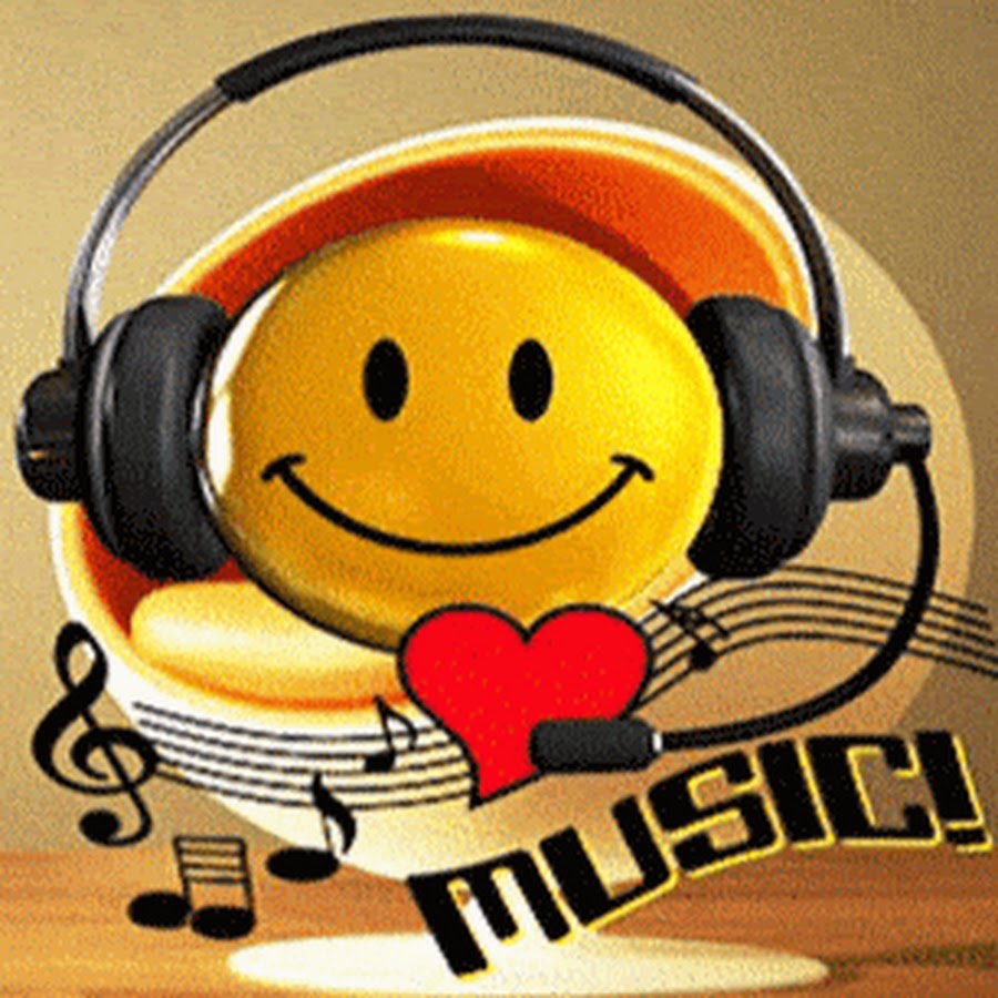 Смайлик в наушниках картинки