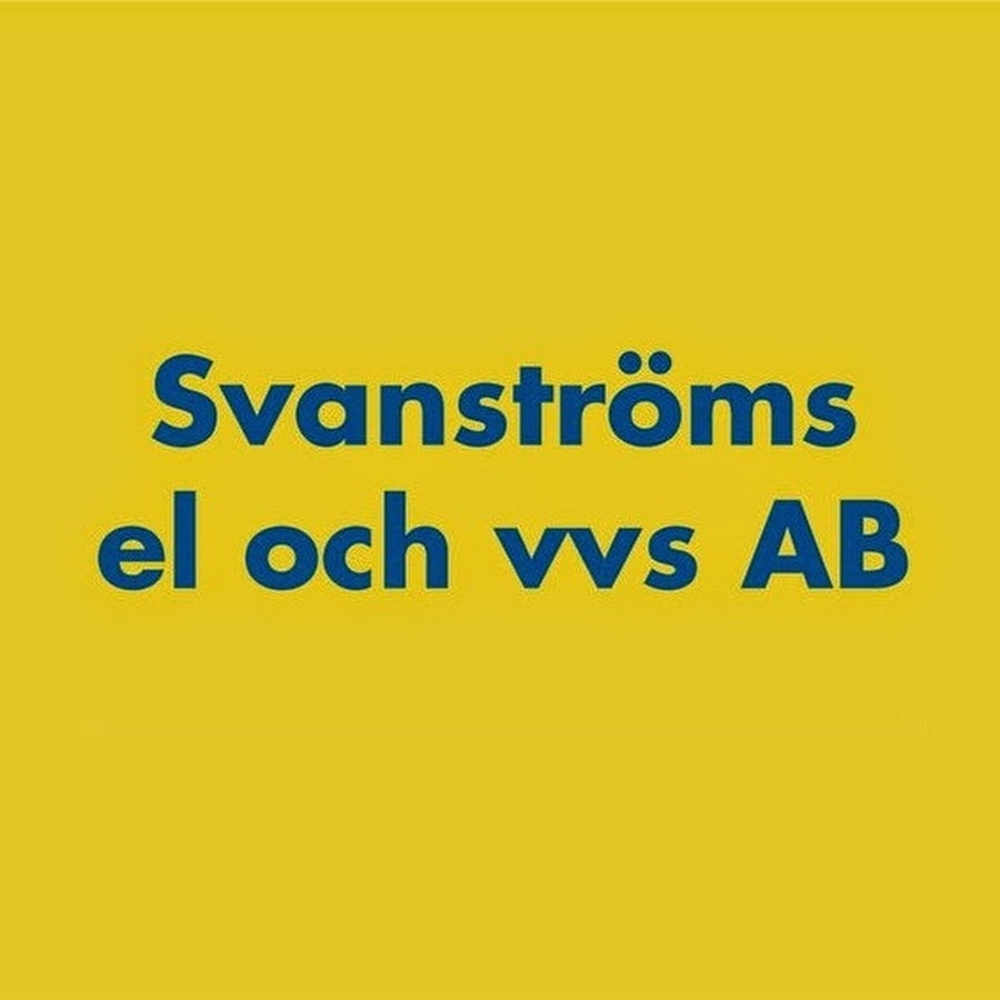 SvanstrÃ¶ms EL & VVS AB Аватар канала YouTube