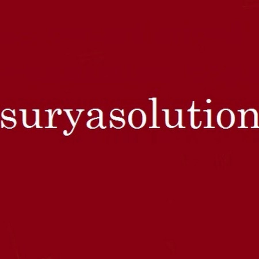 suryasolution.com Аватар канала YouTube