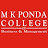 M K PONDA COLLEGE