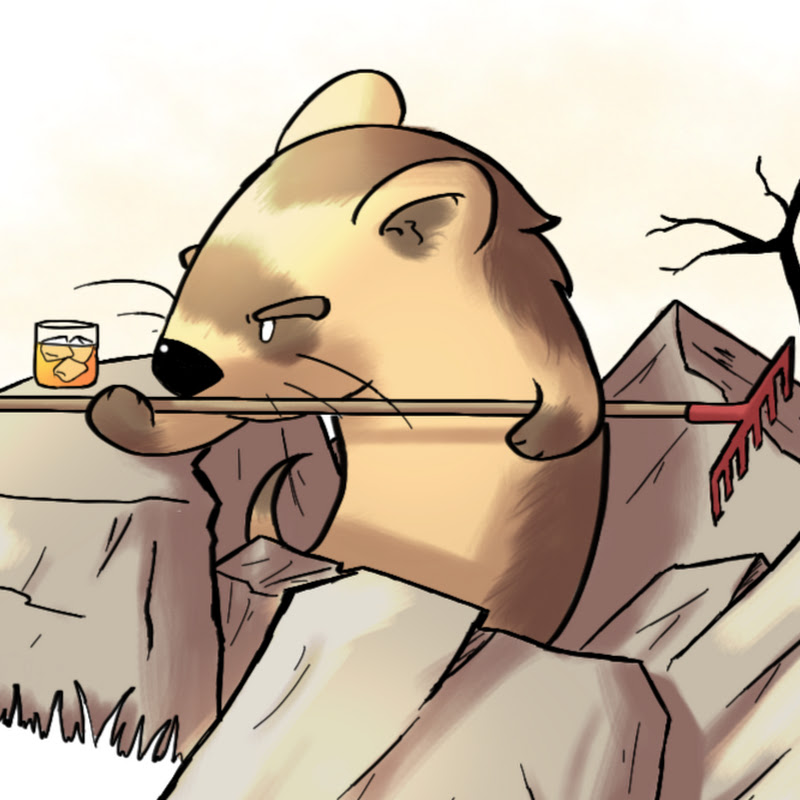 Ferret On The Rocks