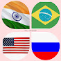 UNITED STATES , BRAZIL , RUSSIA , INDIA logo