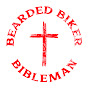 The Bearded Biker Bible Man logo