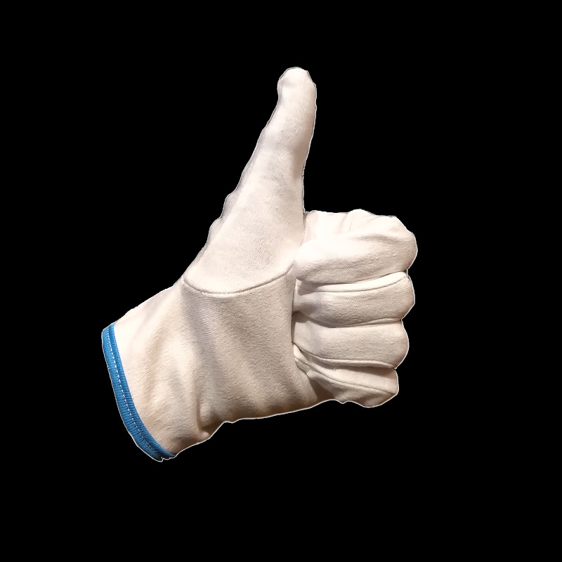 White cotton gloves