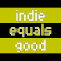 indie equals good logo