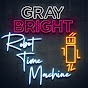 Robot Time Machine with Gray Bright. Tomorrow Show logo