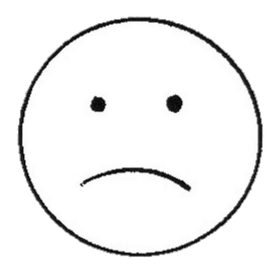 Смайлик грустный картинки раскраски