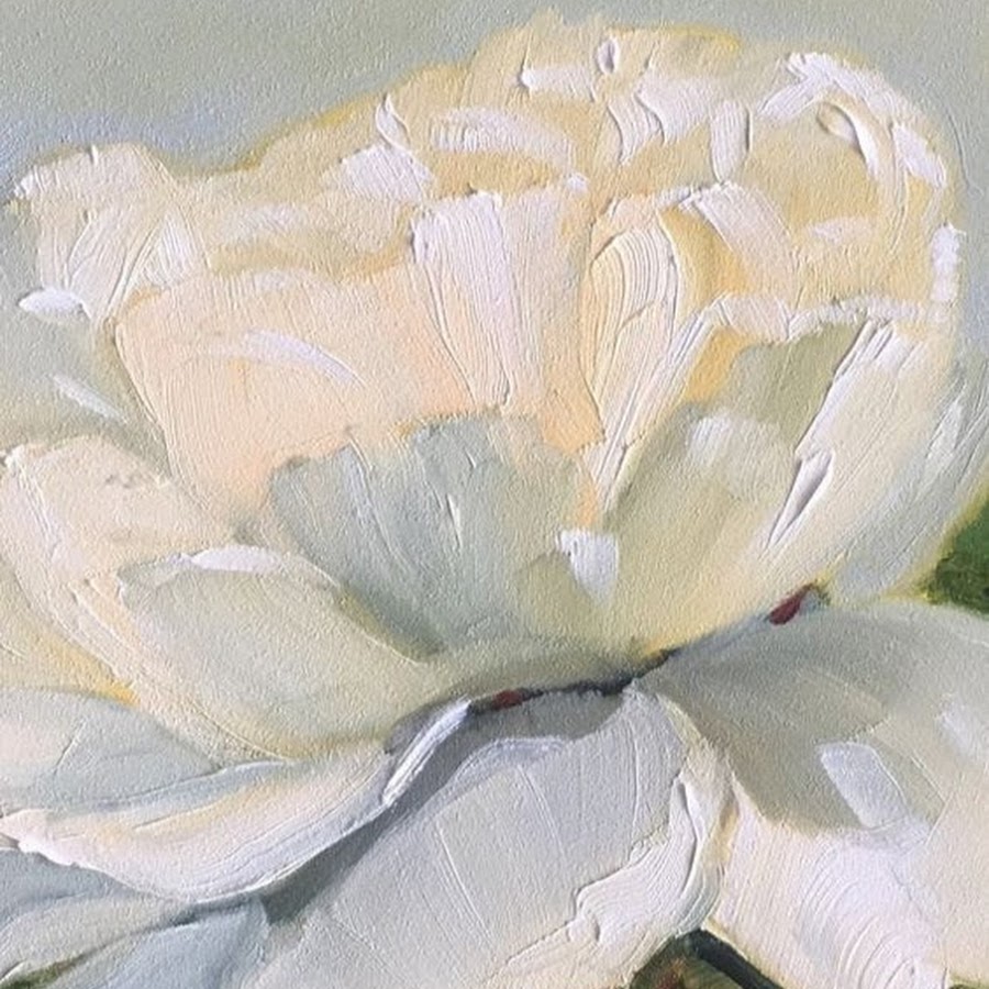 Как рисовать пионы маслом поэтапно на холсте