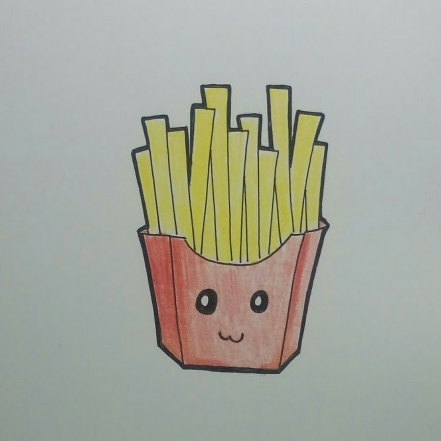 Рисунки картошки фри для срисовки